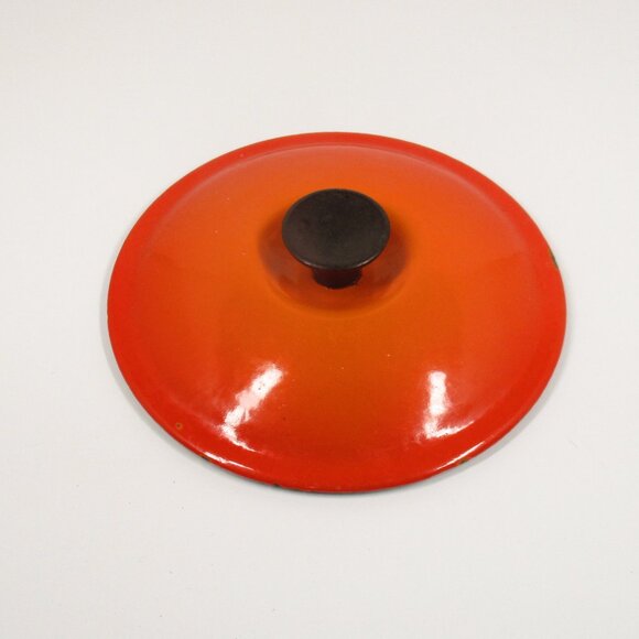 Vintage Le Creuset #20 Cast Iron Enamel Round Lid Only Saucepan Cover - Picture 2 of 4